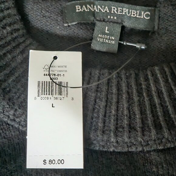 Banana Republic Women's Cotton-Blend Crew-Neck Sweater - Size L - Picture 3 of 8